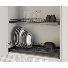 Сушка для посуду 400 чорний матовий VARIANT 3 (з рамою)  Rejs
